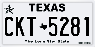 TX license plate CKT5281