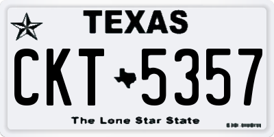 TX license plate CKT5357