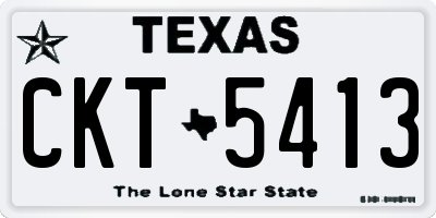 TX license plate CKT5413