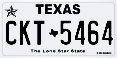TX license plate CKT5464