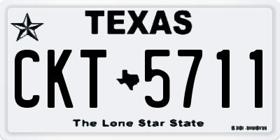 TX license plate CKT5711