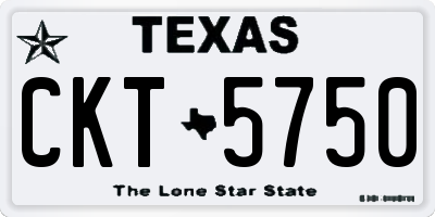 TX license plate CKT5750