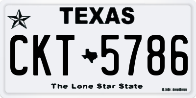 TX license plate CKT5786