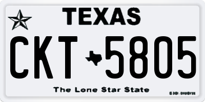 TX license plate CKT5805