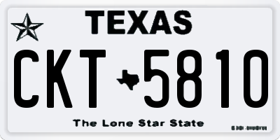 TX license plate CKT5810