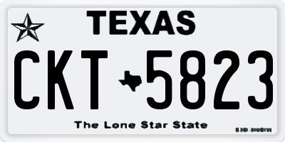 TX license plate CKT5823