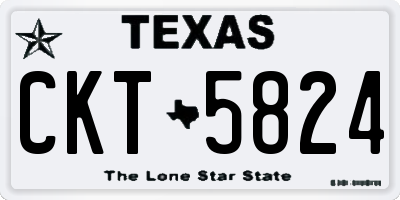 TX license plate CKT5824