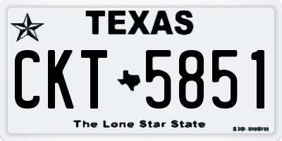 TX license plate CKT5851