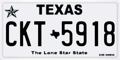 TX license plate CKT5918