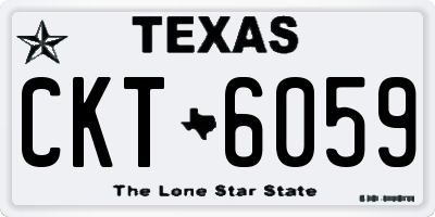 TX license plate CKT6059