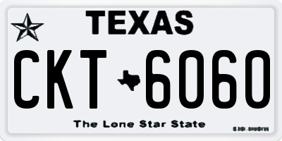 TX license plate CKT6060