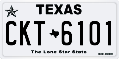 TX license plate CKT6101