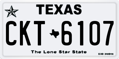 TX license plate CKT6107