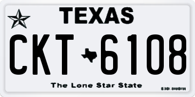TX license plate CKT6108