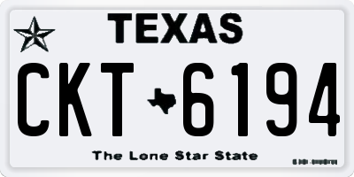 TX license plate CKT6194