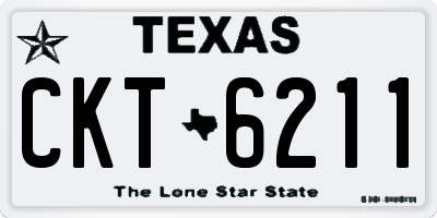 TX license plate CKT6211