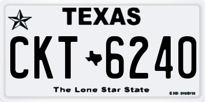 TX license plate CKT6240