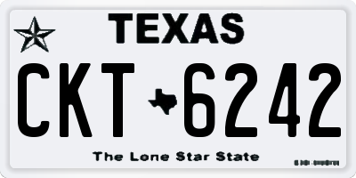 TX license plate CKT6242