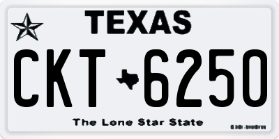 TX license plate CKT6250