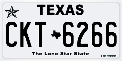 TX license plate CKT6266
