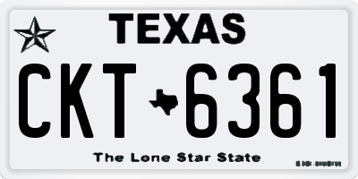 TX license plate CKT6361