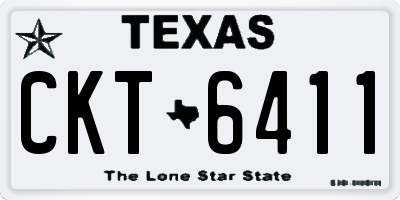 TX license plate CKT6411