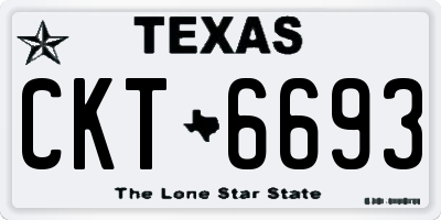 TX license plate CKT6693