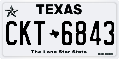 TX license plate CKT6843