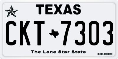 TX license plate CKT7303