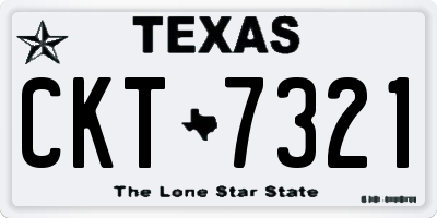 TX license plate CKT7321
