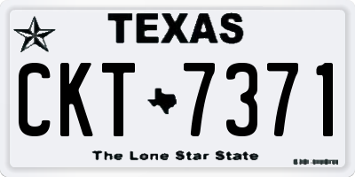 TX license plate CKT7371