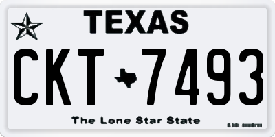 TX license plate CKT7493