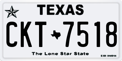 TX license plate CKT7518
