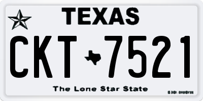 TX license plate CKT7521
