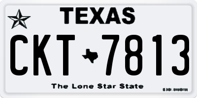 TX license plate CKT7813
