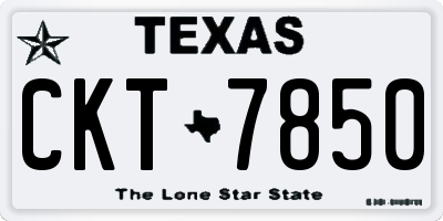 TX license plate CKT7850