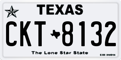 TX license plate CKT8132