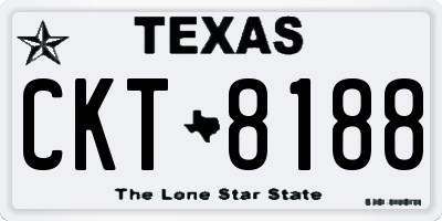 TX license plate CKT8188
