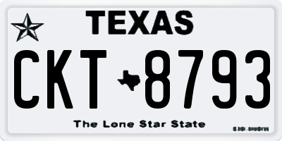 TX license plate CKT8793
