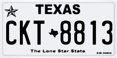 TX license plate CKT8813