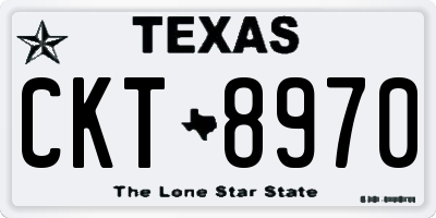 TX license plate CKT8970