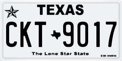 TX license plate CKT9017