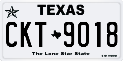TX license plate CKT9018