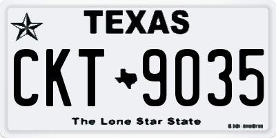 TX license plate CKT9035