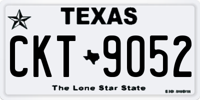 TX license plate CKT9052