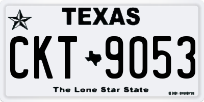 TX license plate CKT9053
