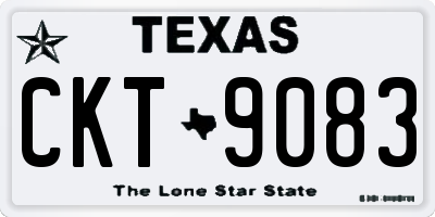 TX license plate CKT9083