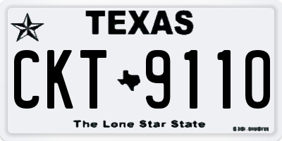 TX license plate CKT9110