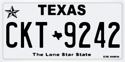 TX license plate CKT9242