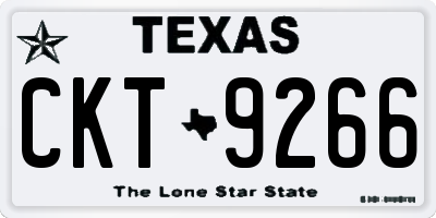 TX license plate CKT9266